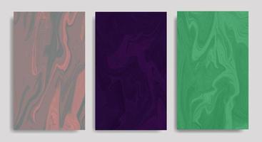 Set Abstract Liquid Marble Background vector