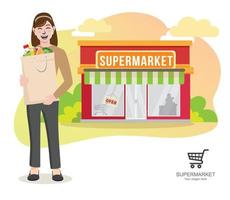 supermarket groceries Vector