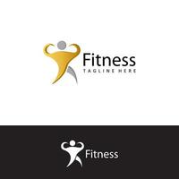 fitness logo template design vector