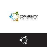 Human social, unity, together, connection, relation, community logo template design vector