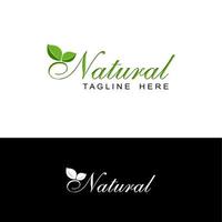 natural leaf logo template design vector