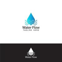 water flow logo template design vector
