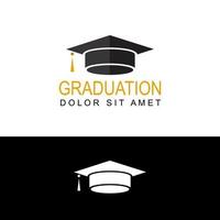 graduation logo template design vector