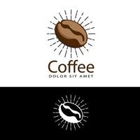 coffee seed logo template design vector