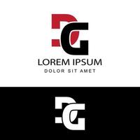 DG GG initial letter linked logo template design vector