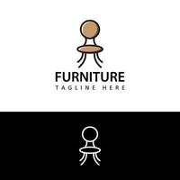 furniture logo template design vector