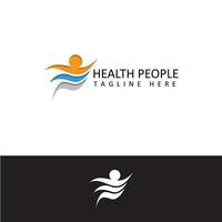 healthy people logo template design vector