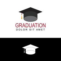 graduation logo template design vector