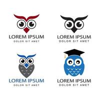 owl logo template design vector