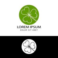 abstract clover leaf logo template design vector