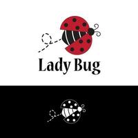 lady bug logo template design vector