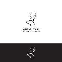 deer logo template design vector