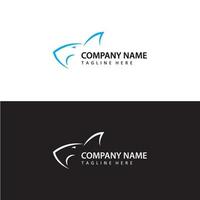 shark logo template design vector