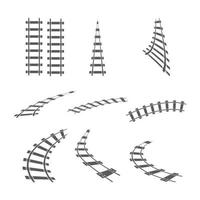 Train tracks vector icon design template illustration