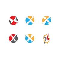 X Letter Logo Template vector icon illustration design