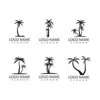 Palm tree summer logo template vector illustration