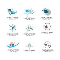 Molecule symbol logo template vector illustration design