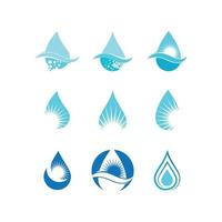 Diseño de ilustración de vector de plantilla de logotipo de gota de agua