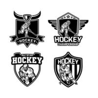 11008-Hockey badge person 4-d... vector