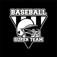 Baseball badge logo emblem template super team black and white vector