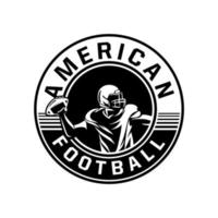 american football player badge vector