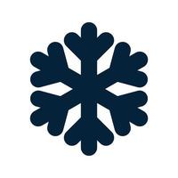 Snowflake Silhouette. Christmas and Winter Traditional symbol for logo, web, print, sticker, emblem, greeting and invitation card design and decoration vector