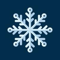 icono de copo de nieve. símbolo tradicional de Navidad e invierno para diseño y decoración de logotipos, estampados, adhesivos, emblemas, tarjetas de felicitación e invitaciones vector