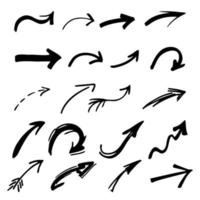 Large assembly of different arrows, many sizes of symbols vector