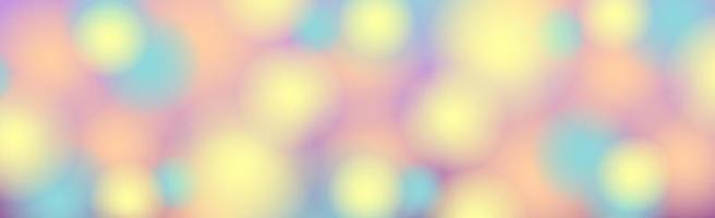 Abstract yellow-blue bokeh background with defocused circles and glitter. Decoration element for Christmas and New Year holidays, greeting cards, web banners, posters - Vector