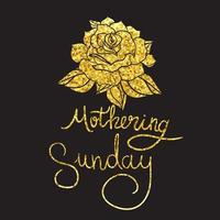 Mothering Sunday Lettering vector