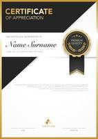 diploma certificate template red and gold color with luxury and modern style vector image, suitable for appreciation.  Vector illustration