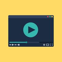 forma de ver videos en línea vector