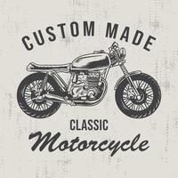 Custom vintage motorcycle vector
