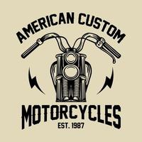 Retro vintage american custom motorcycle