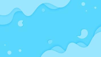 Minimal Abstract Geometric Soft Blue Dynamic Waves Papercut Style Background vector
