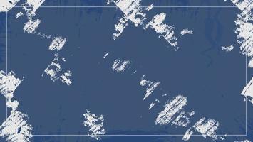 Abstract Dark Blue Grunge Paint Texture Frame In White Background vector