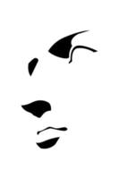 facial features eyes, nose and lips vector