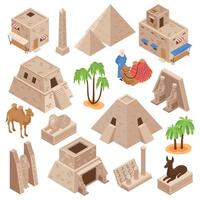 Egypt Isometric Set vector