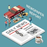 Newspaper Report Concept vector