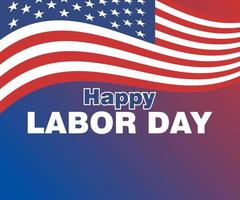 simple text happy labor day greetings vector