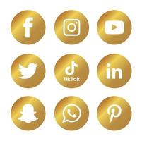 tecnología de iconos planos de redes sociales, red. venta de cara sonriente de grupo de fondo. compartir, me gusta, ilustración vectorial twitter, youtube, whatsapp, snapchat, facebook, instagram, tiktok, tok vector