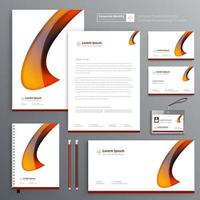 Corporate Business Identity template design stationery Vector abstract  background with memo Gift Items Color promotional souvenirs elements