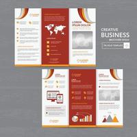 Tri fold Brochure Mock up Background abstract business Leaflet Flyer vector design presentation layout a4 size