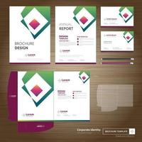 Corporate Business Design Folder Template for digital technology company. Element of stationery, annual report community friends presentation business, working promotion vector