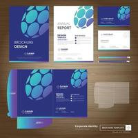 Plantilla de carpeta de diseño de negocios corporativos para empresa de tecnología digital. elemento de papelería, informe anual, presentación de amigos de la comunidad, negocios, promoción de trabajo vector