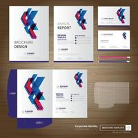 Corporate Business Design Folder Template for digital technology company. Element of stationery, annual report community friends presentation business, working promotion vector