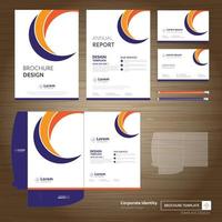 Corporate Business Design Folder Template for digital technology company. Element of stationery, annual report community friends presentation business, working promotion