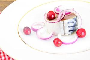 Salt Marinated Mackerel with Cranberries and Spices photo