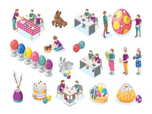 Easter Preparations Isometric Set