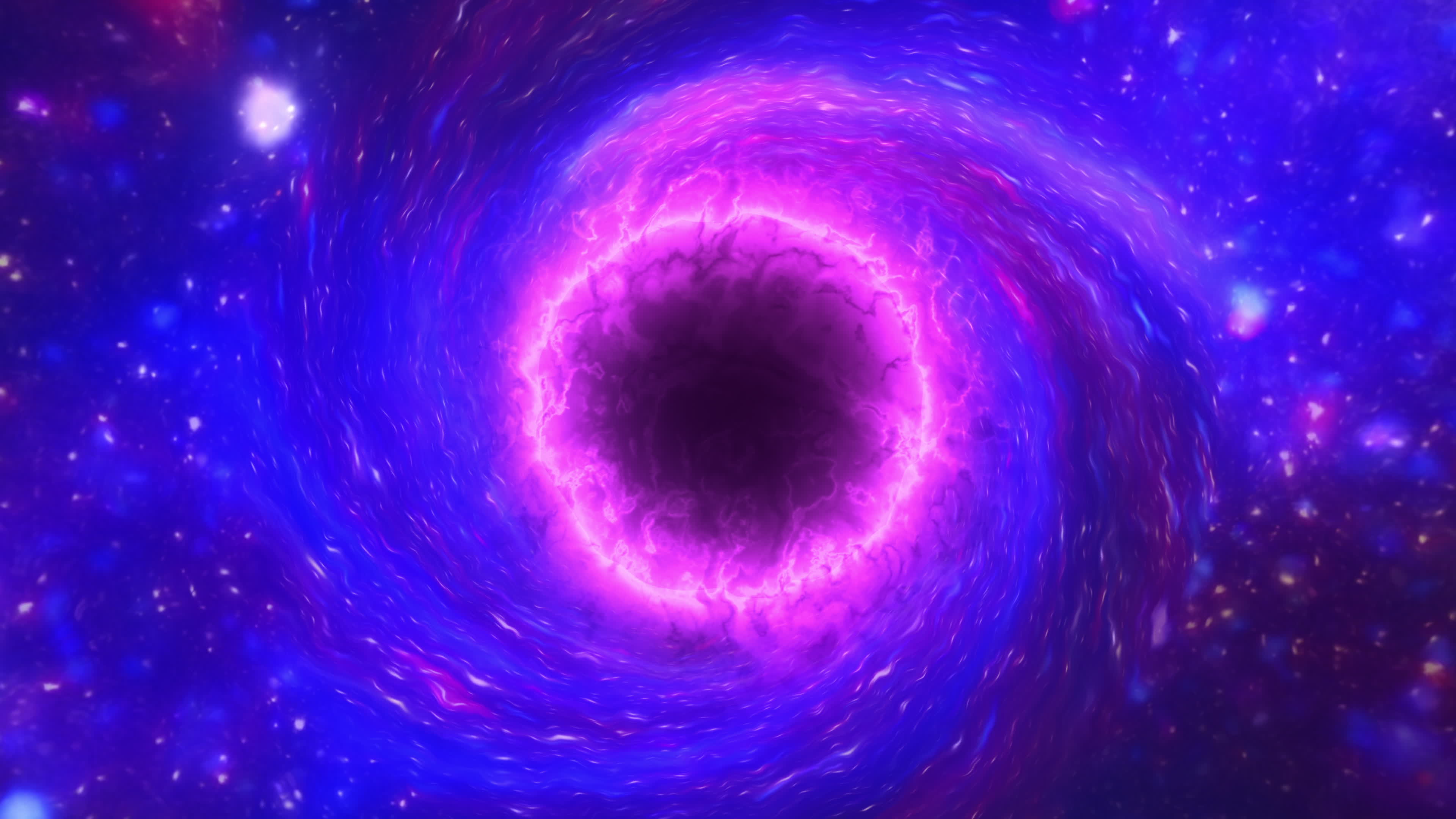 “Black Hole Police” Spot Extragalactic Black Hole Black-blue-purple-energy-black-hole-rotation-animation-on-black-free-video